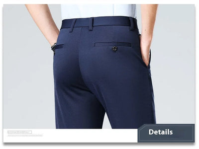 Plus Size Big and Tall Mens Trousers Business Casual Loose Straight Leg Pants Comfort Fit Office Work Commuting No Tight Classic