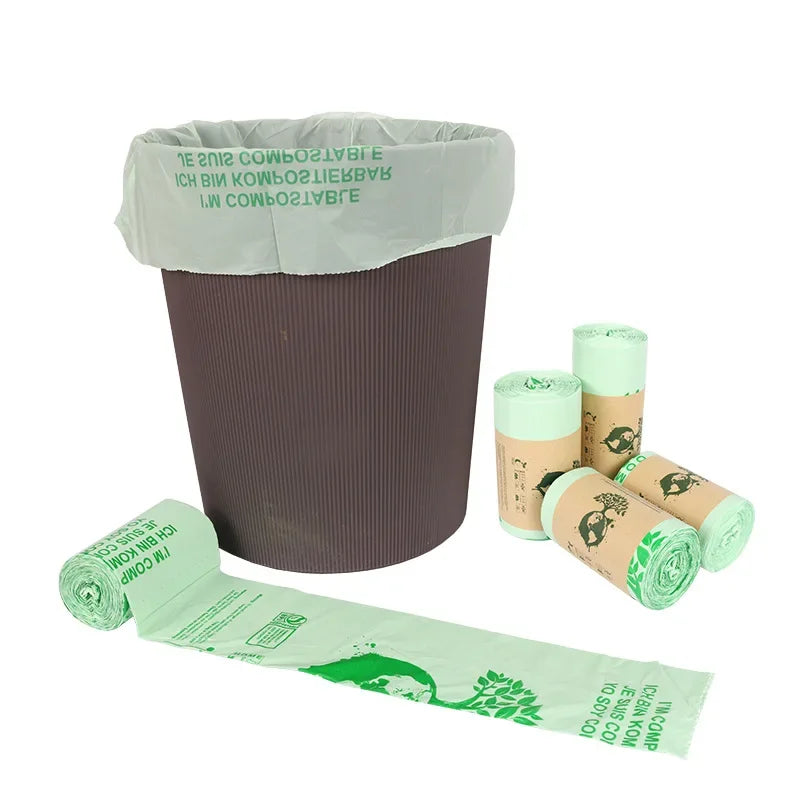 50PCS Biodegradable Pet Poop Bags 8L 10L Compostable Trash Liners for Kitchen Household Dog Cat Waste Eco-Friendly Garbage Bags