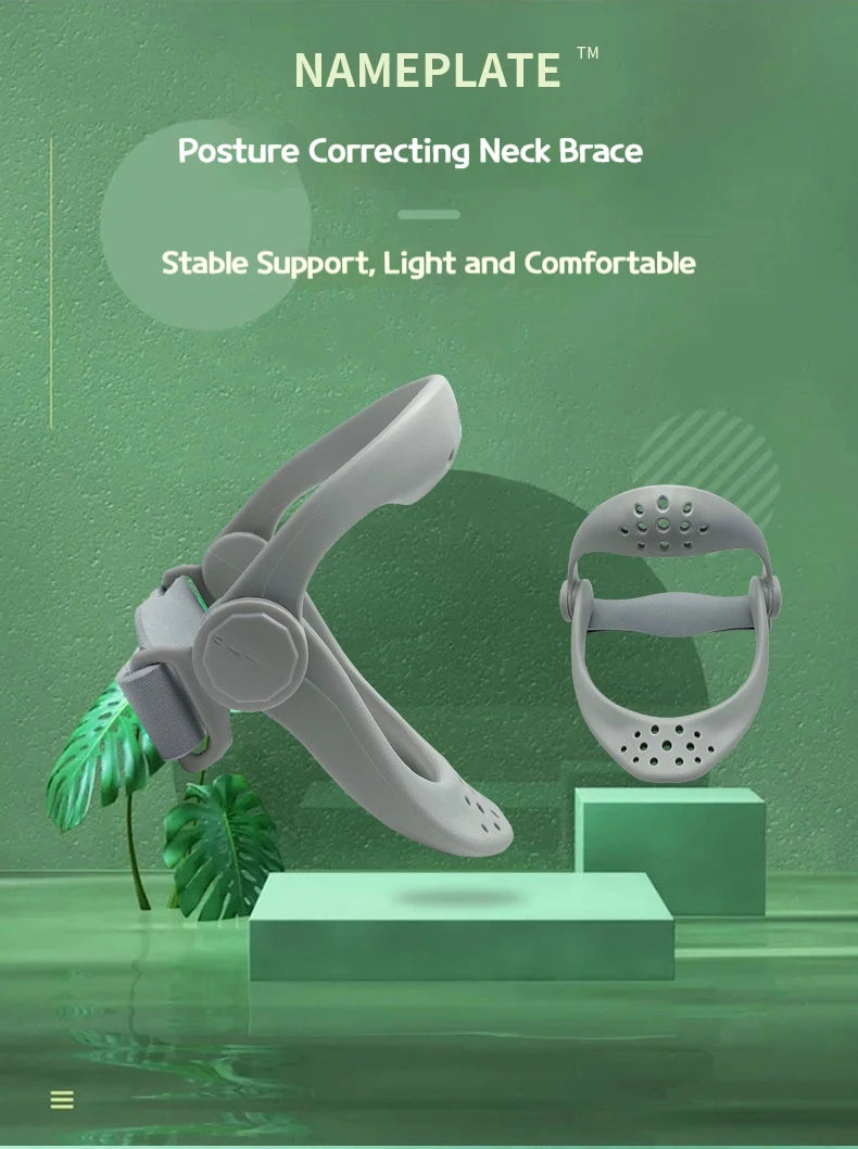 Neck brace, adjustable neck brace, neck traction device, anti sagging home correction fixing strap