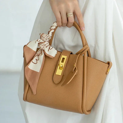 Women's Natural Cow Genuine Leather Shoulder Bag Female High Quality Luxury Designer Handbags Ladies Fashion Tote Crossbody Bags