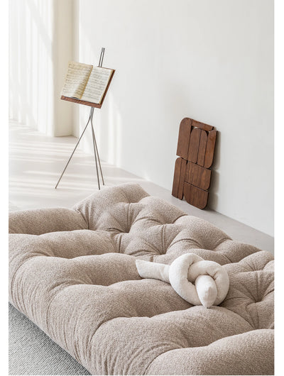Alpaca Velvet Creamy Style Sofa Bed Foldable for Small Rooms Multifunctional for Lounging Sleeping Lazy Comfort Furniture FYLS