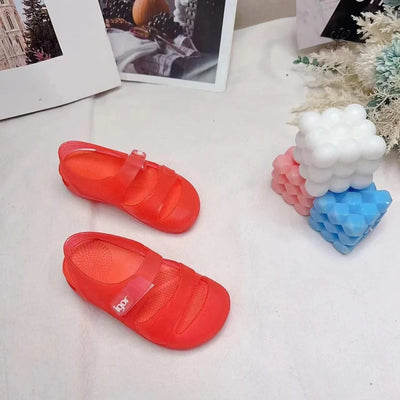 Kid Toddler Flat Breathable Fishermen Roman Shoes Children's Colorful Beach Comfortable Jelly Sandals Boy Girls Sandals SO098
