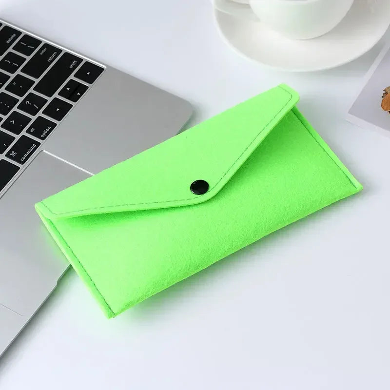 Felt Envelope Mobile Phone Bag Storage Pouch Wallet Credit Card Holder Business Change Purse Bag Thin Wallet Card Holde