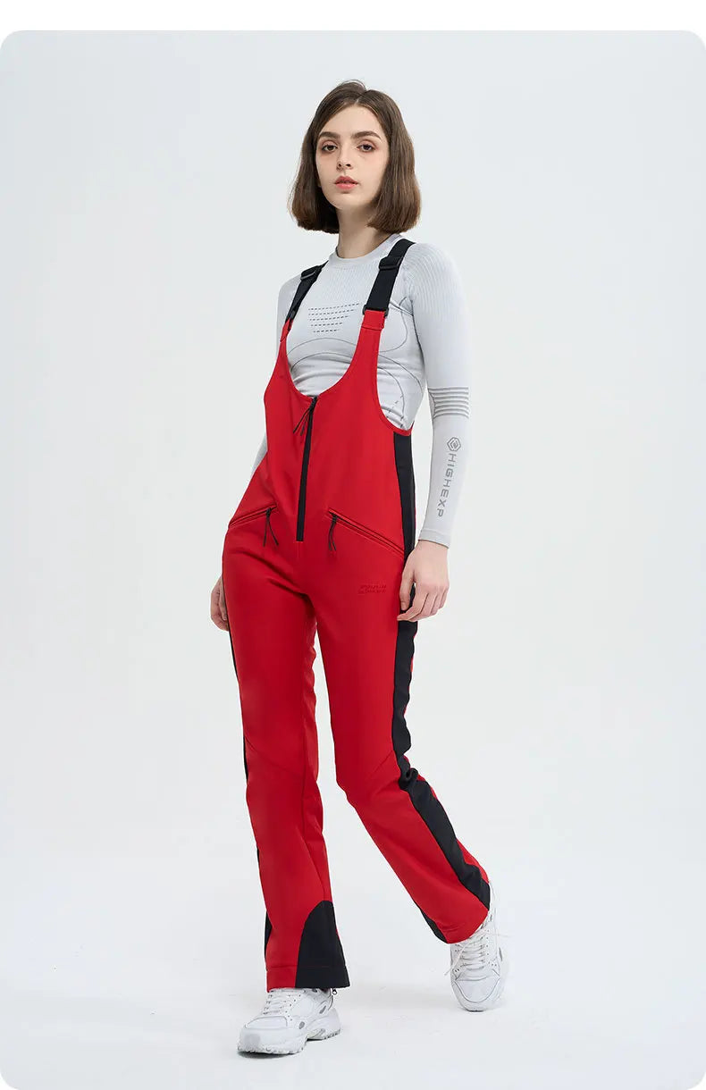 HIGH EXPERIENCE Ski Pants for Women Waterproof Camping Hiking Outdoor Thick Warm Skiing Snowboarding Winter Ski overalls