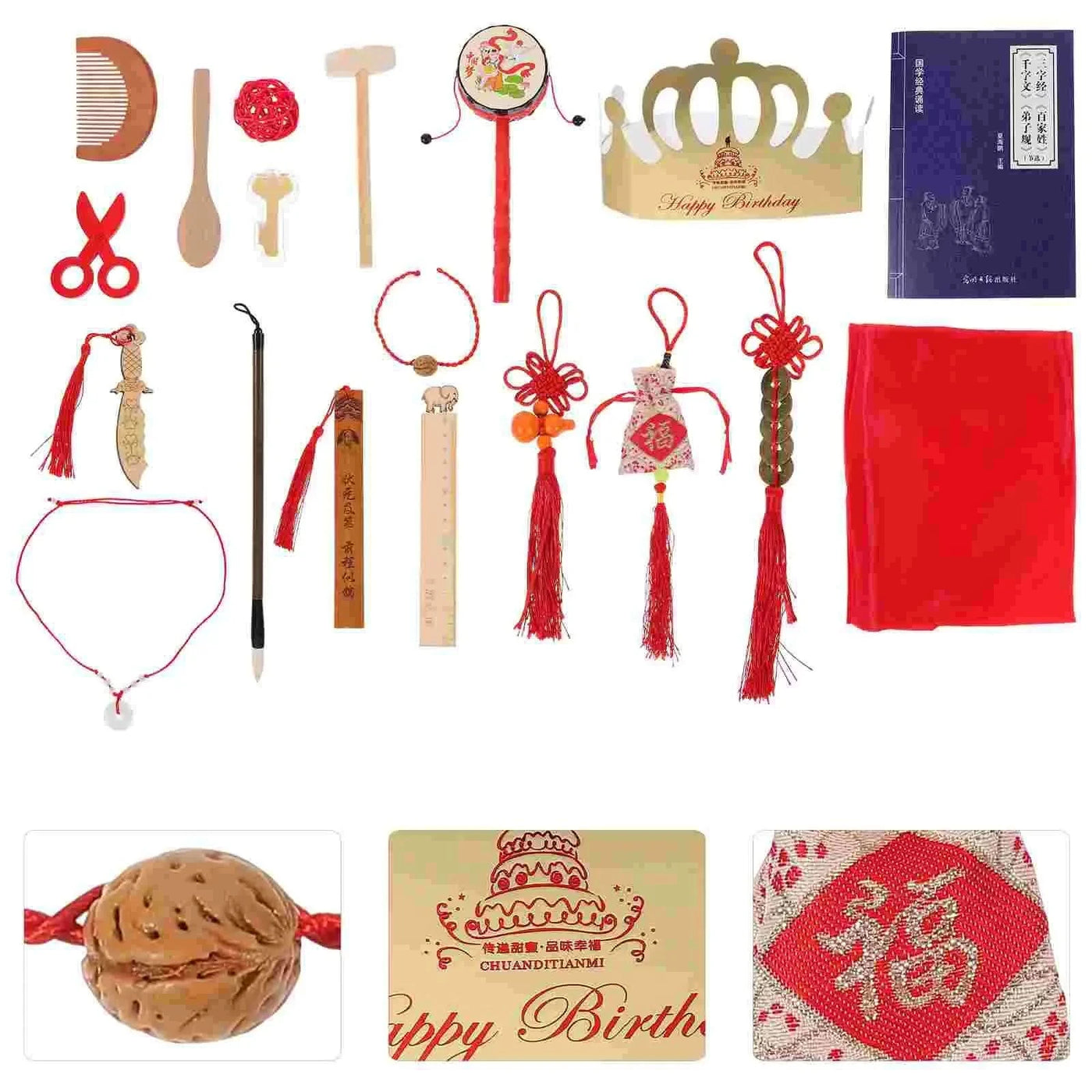 Catch Week Props Baby Gifts Home Decor Chinese Style Wooden Birthday Playthings