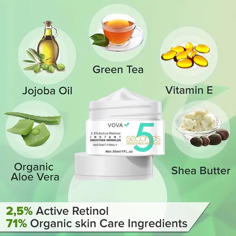 5 Seconds Face Cream Smoothes Face Firming Remove Puffy Eyes Anti Aging Firm Lifting Moisturizing Remove Fineline Skin Care