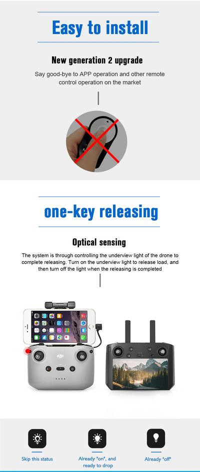 STARTRC Drone Airdrop System For DJI Air 3S/Mini 4 Pro/Mini 3/Mavic 3/Air 2S/Mavic 2/Mini 2 SE Air-dropping Thrower Gift Deliver