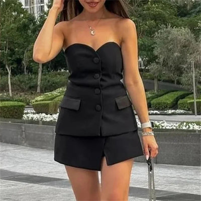 MUJER 2025 Corset Top Women White Black Crop Top Female off Shoulder Bustier Top Woman Vest Sexy Backless Tube Tops for Women