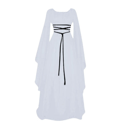 Women Dresses Vintage Medieval Cosplay Costume Ghost Witch Vampire Gothic Dress Halloween Christmas Masquerade Party Dress