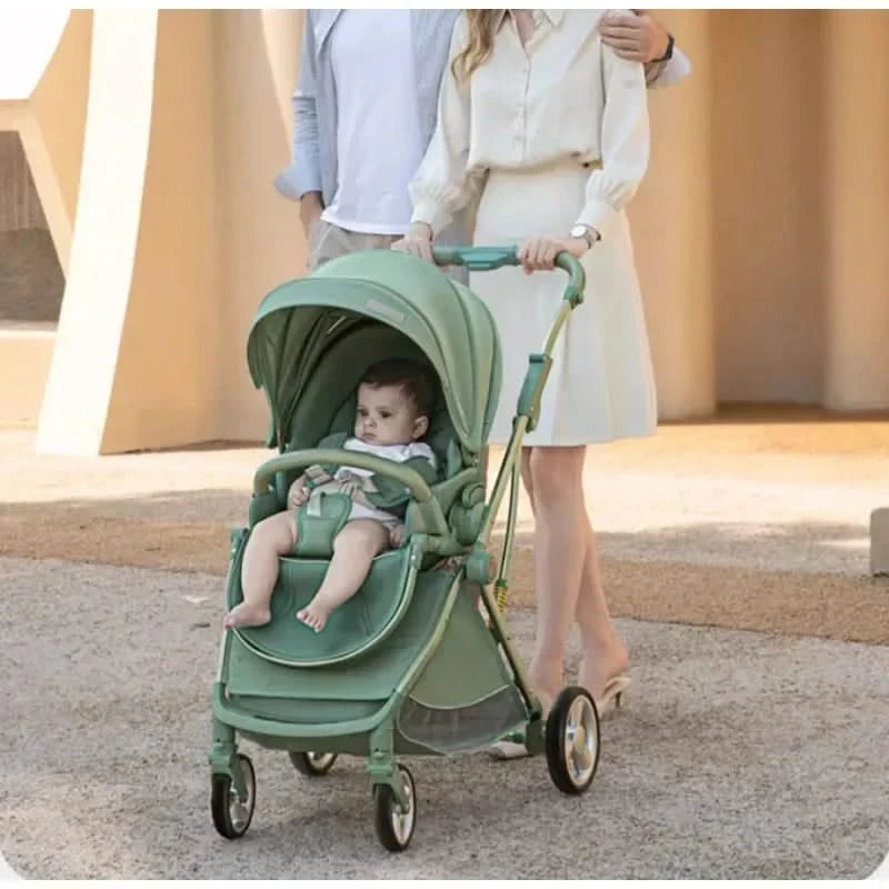 Portable Foldable Baby Stroller, High View Two-way Baby Stroller, Lightweight Travel Baby Stroller,  Adjustable Backrest