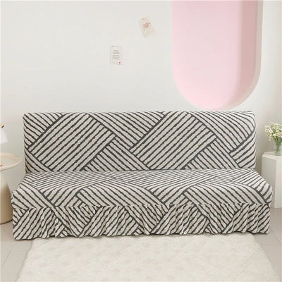 Print Armless Sofa Bed Cover With Skirts Without Armrest Elastic Folding Furniture home Decoration Bench Cover