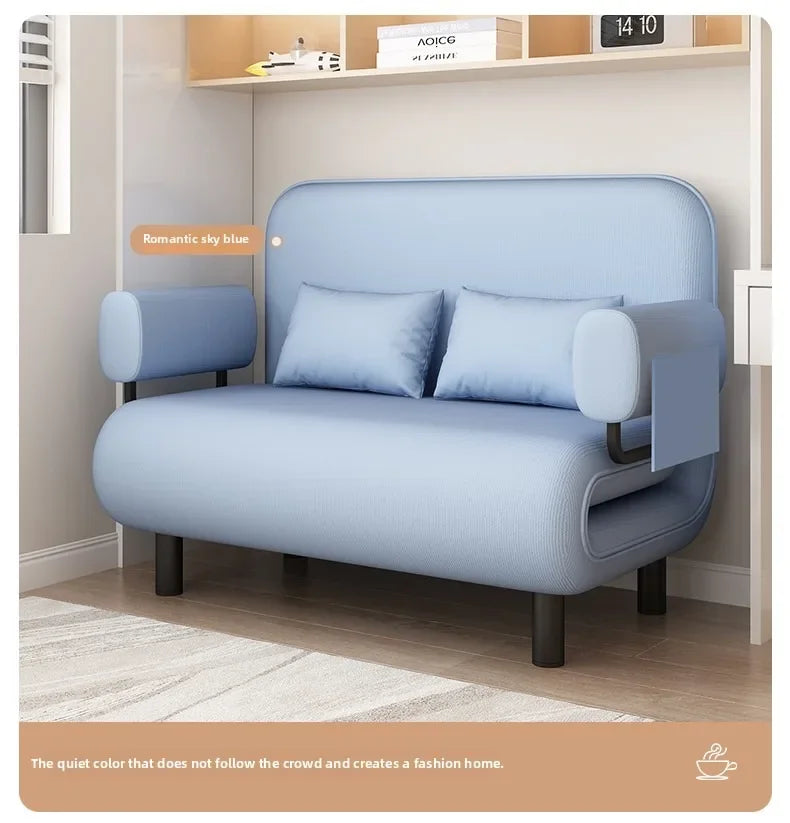 Sofa bed folding dual-purpose small apartment living room Internet celebrity telescopic bed single balcony