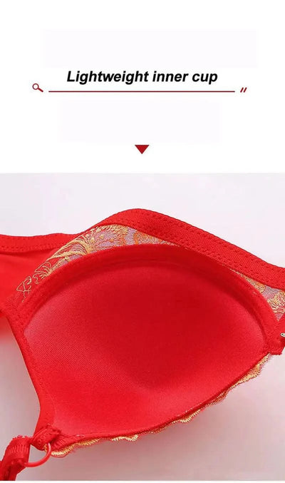 Lace Embroidery Bra Women Front Closure Underwear Wireless Bras Lady Push Up Brassiere Breathable Thin Female Bralette Lingerie