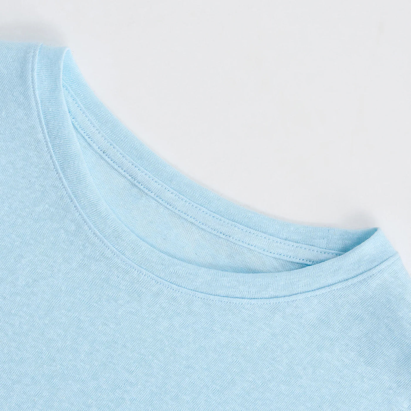 Summer Women Cotton Linen T-shirt Round Neck Thin Short-sleeved Transparent Loose Bottoming T-shirts Tops