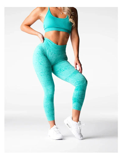 Women Yoga Leggings Hips Lifting Gym  Seamless Sport Pants High Waist Fitness Leggings Bubble Butt Workout Digital Seamless