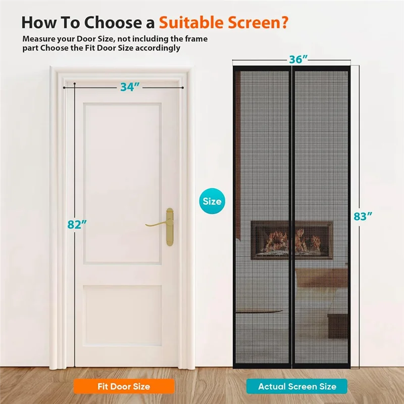A19F-Magnetic Screen Door For French Doors French Door Screen Screen Door For Sliding Glass Door