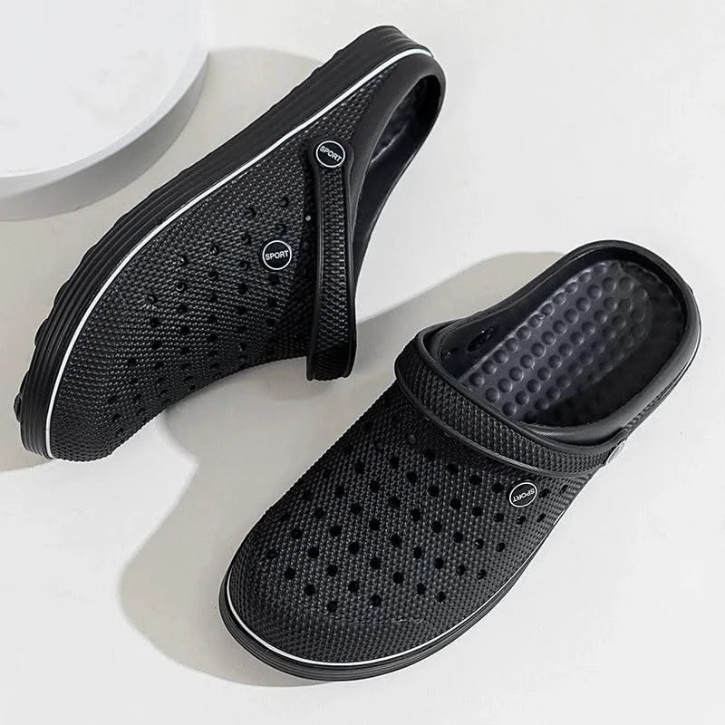Men's Flat-Soled Clogs Are Breathable, Comfortable, Non-Slip, Wear-Resistant, Casual and Versatile, Daily Home Outing Work Shoes