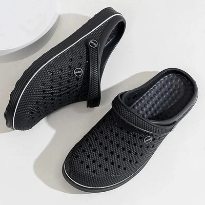 Men's Flat-Soled Clogs Are Breathable, Comfortable, Non-Slip, Wear-Resistant, Casual and Versatile, Daily Home Outing Work Shoes