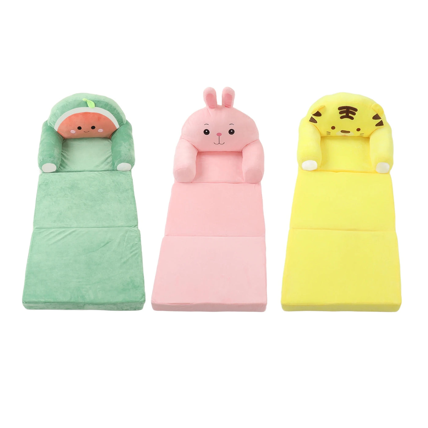Kids Foldable Sofa Bed Cartoon Foldable Kids Sofa Soft Cute Shape 2 in 1 Wide Armrest Washable Humanize for Bedroom