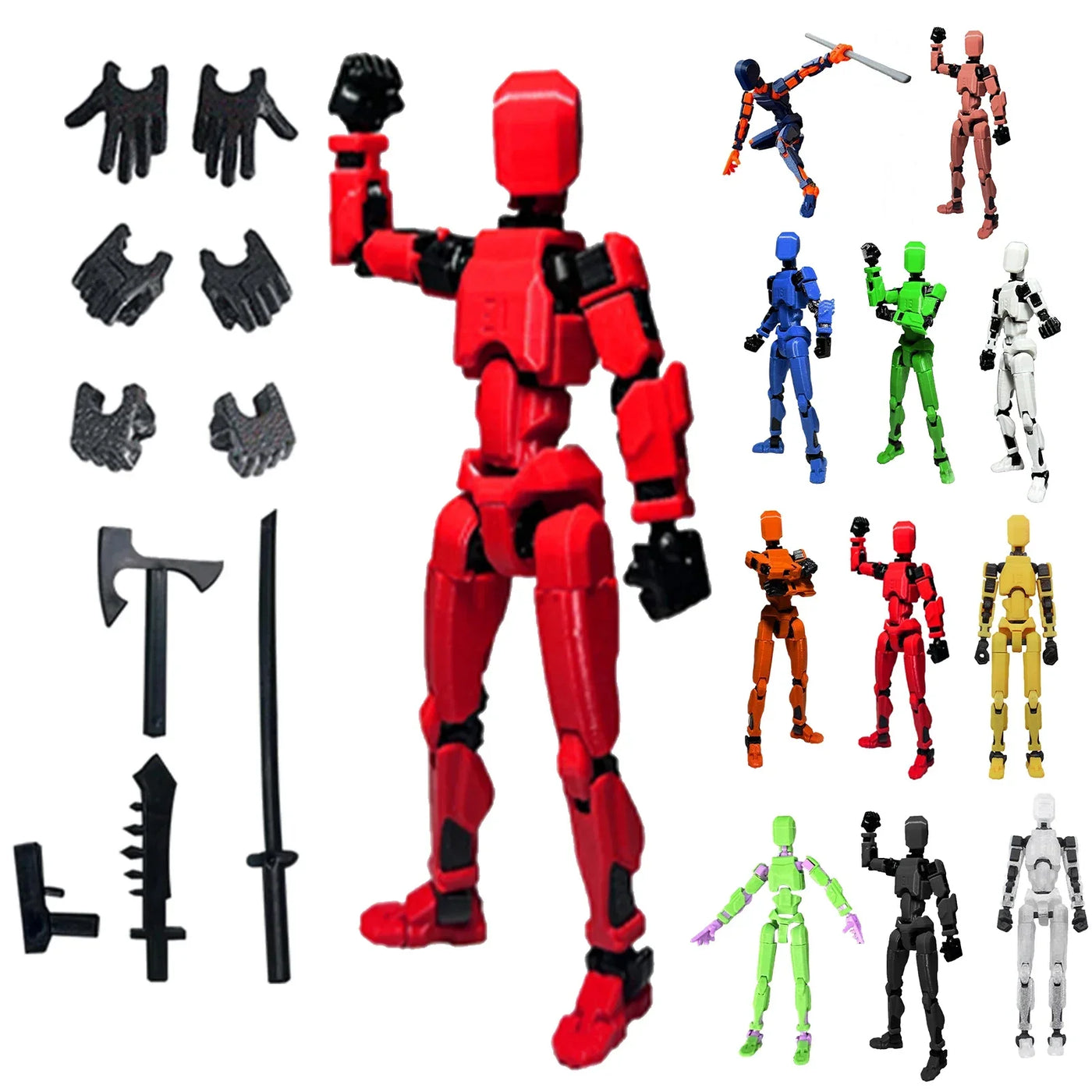 Multi-Jointed Action Figure Movable Shapeshift Robot 3D Printed Mannequin Dummy Figures Toys Kids Adults Parent-children Games