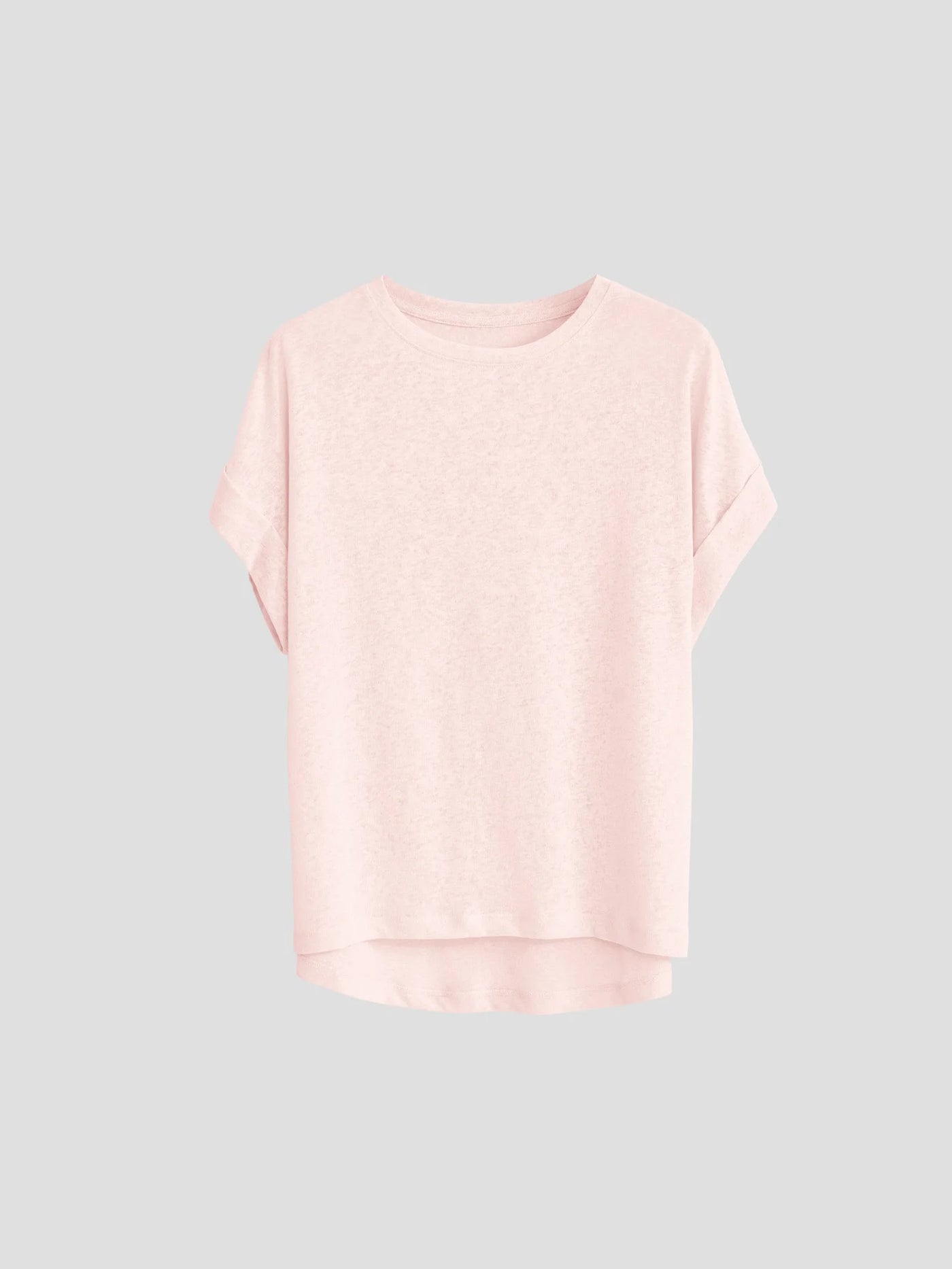 Women T Shirt Short Sleeve Cotton Linen Tops Crew Neck Oversize Dolman Plain Tees Spring Summer