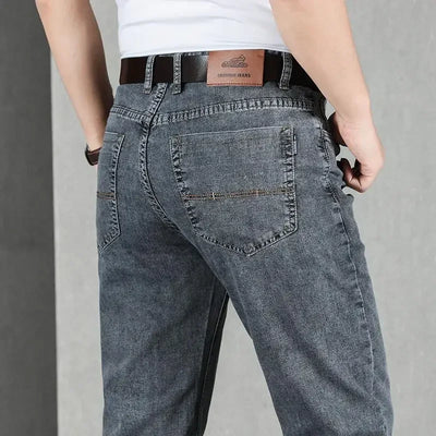 Jeans for Men Work Wear Male Cowboy Pants 2024 Fashion Trousers High Quality Original Classic Straight with Pockets New in Baggy