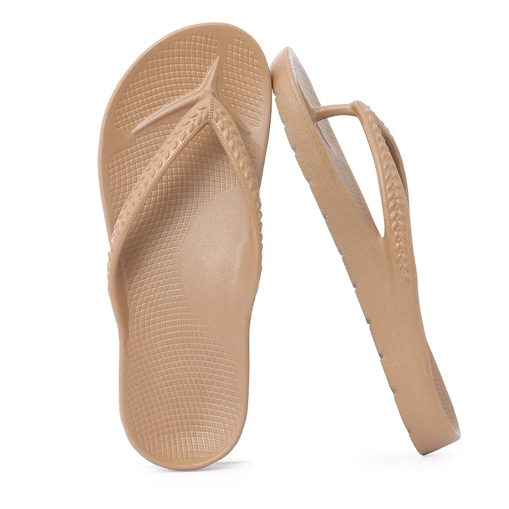 SmilePoP New Orthotic Sandals Flip Flops for Women with Arch Support Yoga Mat Summer Outdoor Beach Sandals Vacation Essentials