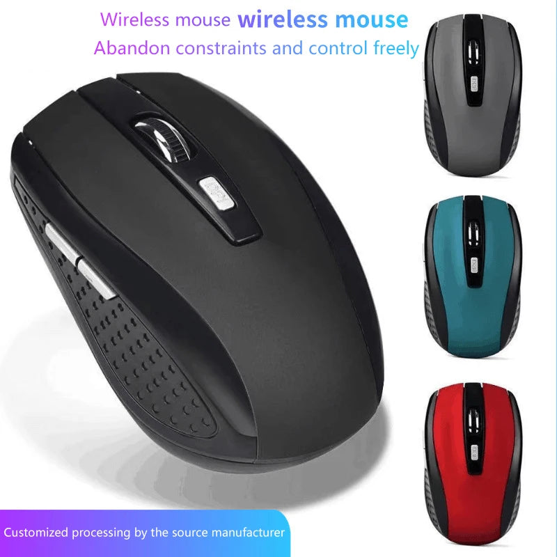 1pc High Quality 2.4G USB Red Optical Wireless Mouse 6D For Computer Laptop Gaming Mice Ergonomically-designed Wireless Mouse