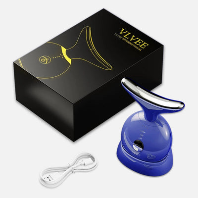 VLVEE Neck Beauty Device EMS Face Massager Facial Neck Lifiting 3 Colors Light Skin Tighten Reduce Double Chin Skin Care Tools