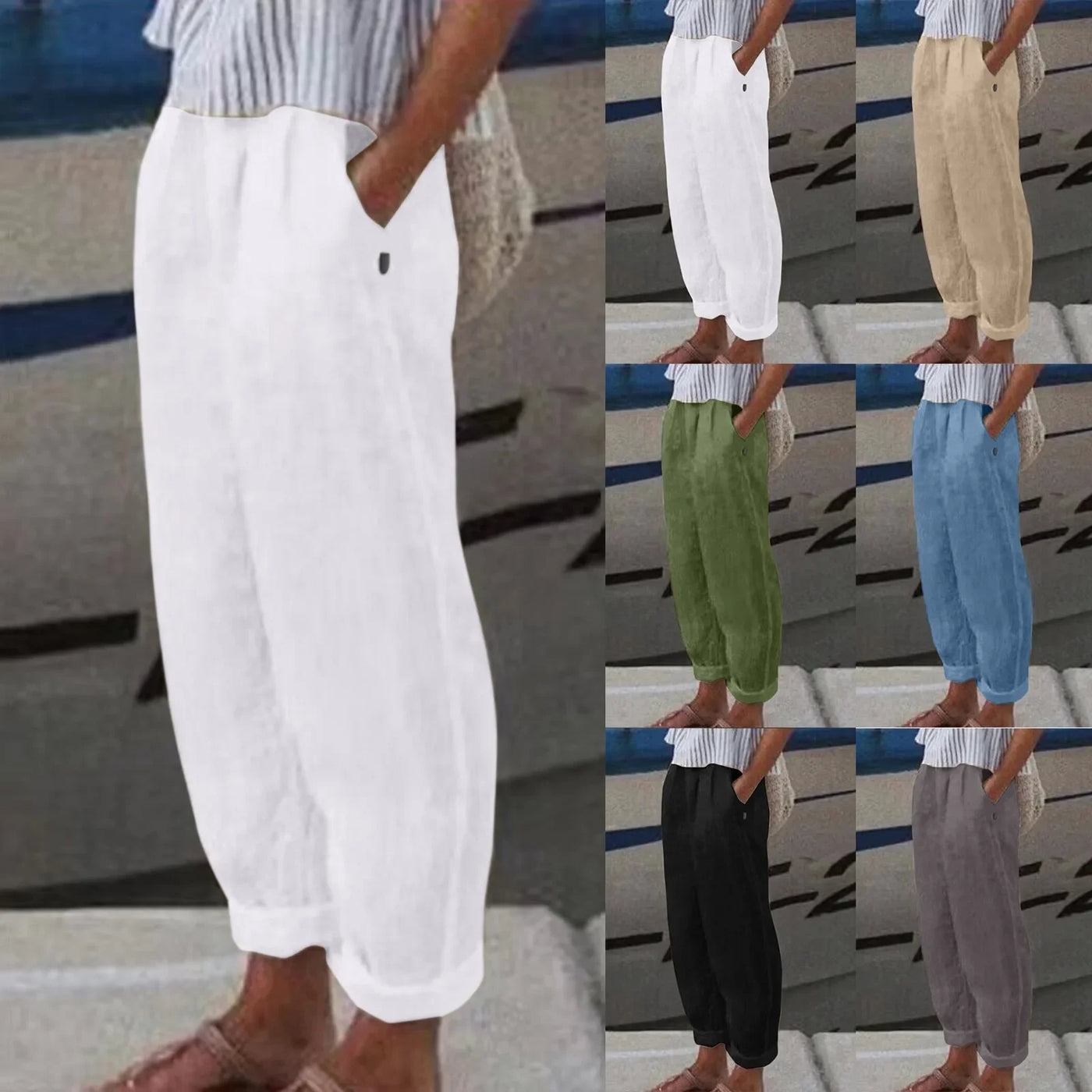 Teen Sweatpants Summer Women'S Solid Color High Waist Stitching Casual Pants Women Joggers Trousers Korean Fashion Trousers