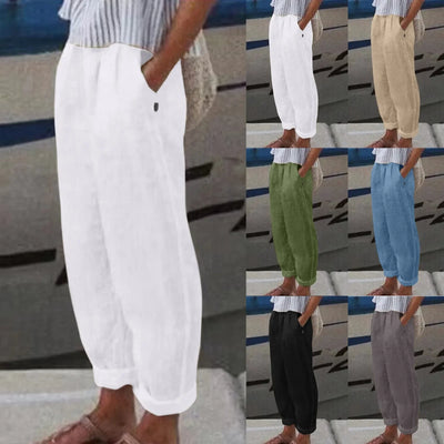 Teen Sweatpants Summer Women'S Solid Color High Waist Stitching Casual Pants Women Joggers Trousers Korean Fashion Trousers