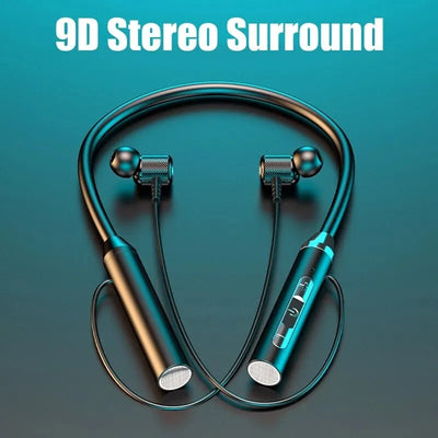 Wireless Headphones Bluetooth 5.0 Neckband Earphones Silicone Hifi 9D Stereo Sports Headset Halter Waterproof Magnetic Earbuds
