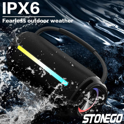 Portable Bluetooth 5.3 Speaker RGB Lantern Waterproof IPX6 High Power Audio Outdoor Wireless Speaker
