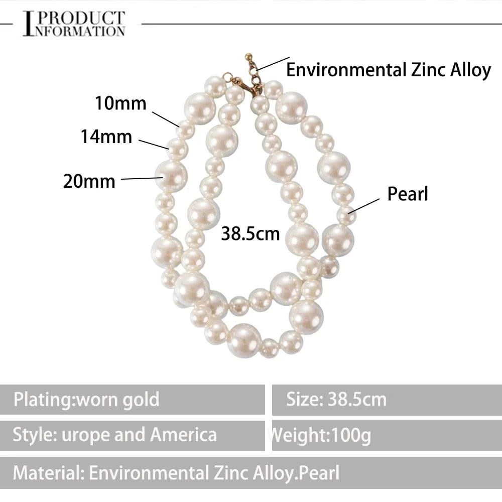 Elegant Double Choker Pearl Necklaces For Women (Bride To Be, Wedding , Banquet Jewellery)