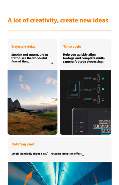 DJI Osmo Pocket 3 Handheld PTZ Smart Travel with An Inch Pocket PTZ Camera Handheld Vlog Camera Outdoorl Gifts