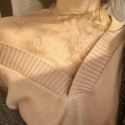 Women Mesh T-Shirts Transparent Lace Blouse Long Sleeve See Through Tops