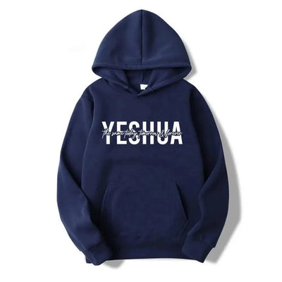 Yeshua women's Christian hooded sweatshirt printed with biblical scriptures, religious hooded sweatshirt, gift of faith, Jesus'