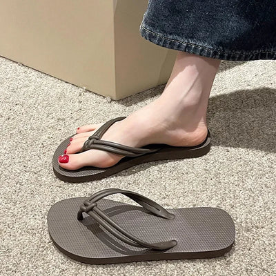 Women's Flip Flops Summer Slippers, Candy Colors, Flat Sandals for Ladies, Slip-On, Anti-Slip Soft Sole, Beach Comfort Shoes