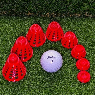 8PCS Stable Golf Simulator Tees Plastic Golf Tee Holders Adjustable Aiming Direction Golf Training Rack Professional Accessories