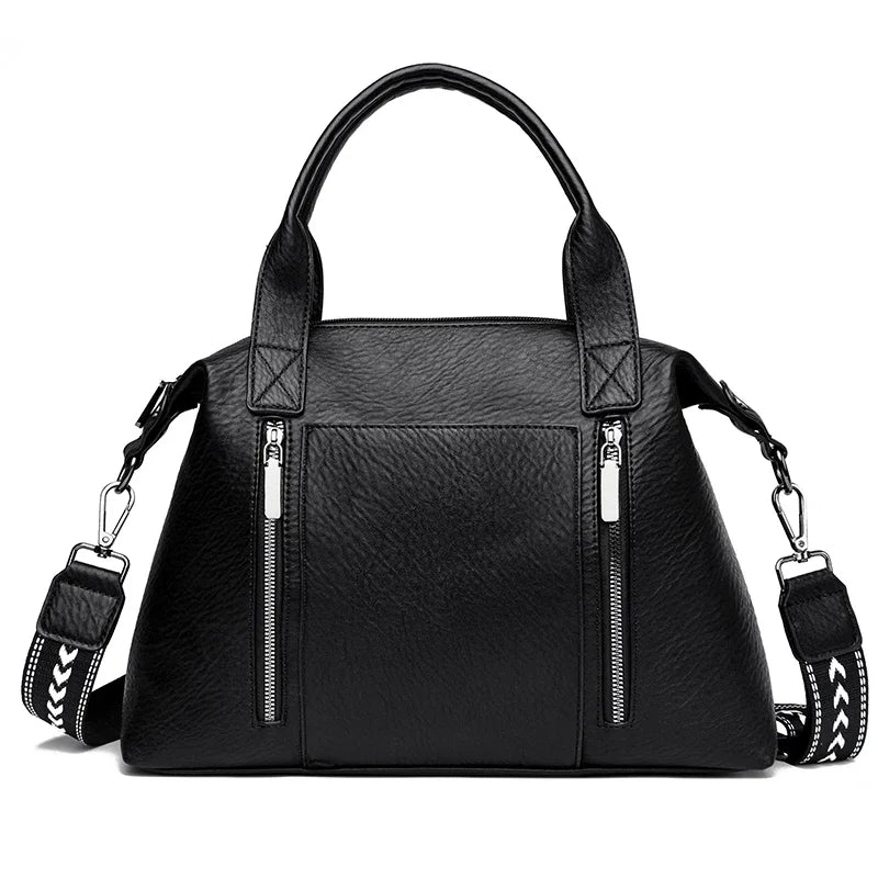 Women's Handbag Trend Designer Female Leather Multi-Pocket Shoulder Bag Luxury Brand Large Capacity Ladies Shopping Bag