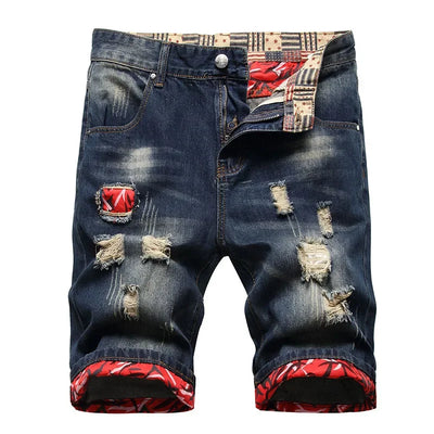 2023 Summer New Mens Ripped Short Jeans Brand Clothing Bermuda Cotton Shorts Men Thin Breathable Casual Denim Shorts