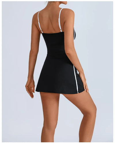 Golf Tennis Dress with Pad Sports Set Yoga for Women Workout Pickleball Clothing Badminton Skorts Activewear