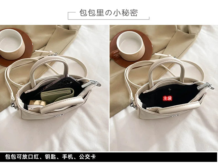 2025 New Women's Luxury Handbag Designer Small Square Purse Fashion Top Handle Crossbody Bag Elegant Shoulder Bag Trendy Clutch