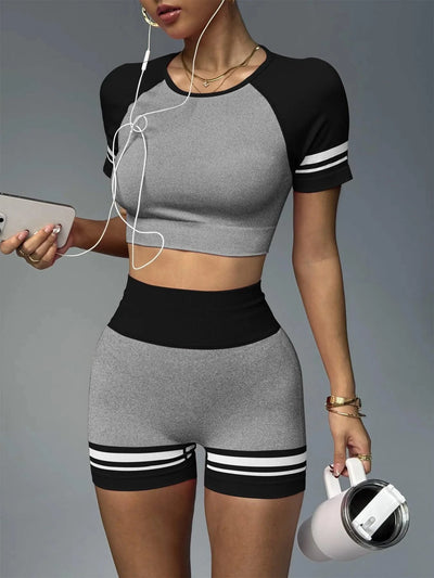 Women Gym V Back Shorts Casual Biker Running