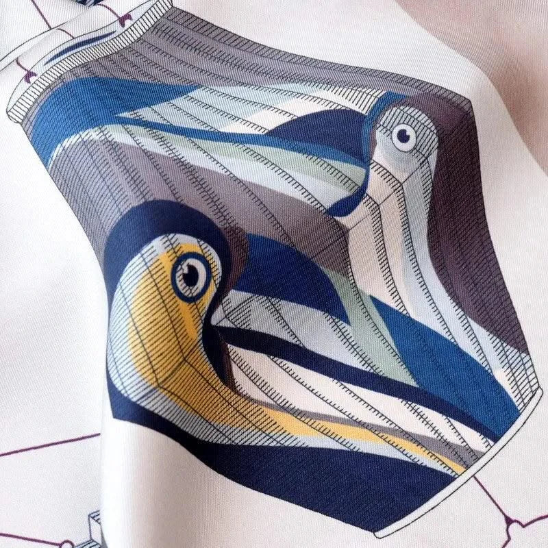 100% Real Silk Scarf  Square Head Scarves Hijab for Hair Wrapping 90cm