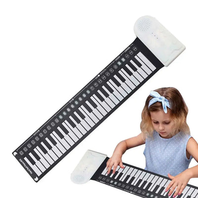 Roll Up Piano Keyboard Foldable Hand Roll Piano 49 Keys Hand Roll Piano For Beginners Kids Adults Educational Toys For Home