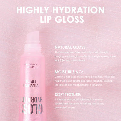 Crystal Jelly Lip Gloss Tube Lip Moisturizing Oil Shiny Lip Oil Moisturizing Women's Lip Gloss Makeup Lip Gloss Cosmetics