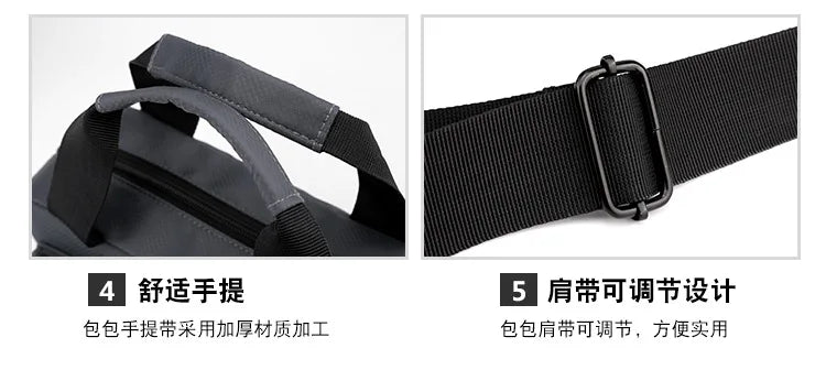 Men's High Capacity Hand Bags New Trendy Cool Men's Shoulder Bags Nylon Messenger Bags Travel Handbag Crossbody Bag Sling Bag