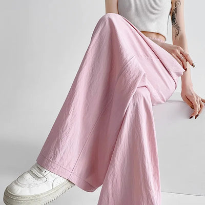 Women's wide-leg pants: new spring and autumn styles for versatile sports casual pants.