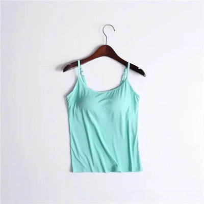 Higher Quality Solid Padded Bra Sexy Women Tops Camisole Top Women Vest Women Camisole with Built in Bra Cami Top Vest Tank Top